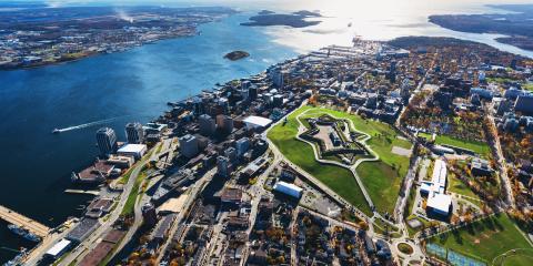 Aerial skyline of Halifax